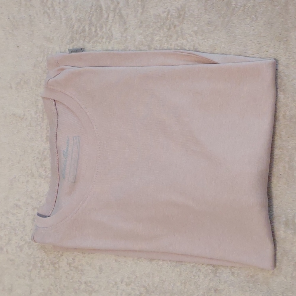 Eddie Bauer light pink women's long sleeve top size medium